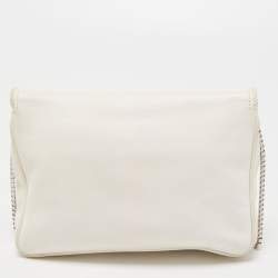 Pre Owned Jimmy Choo White Leather Carolina Crossbody Bag