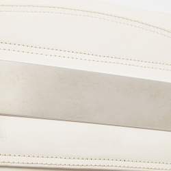 Pre Owned Jimmy Choo White Leather Carolina Crossbody Bag