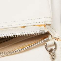 Pre Owned Jimmy Choo White Leather Carolina Crossbody Bag