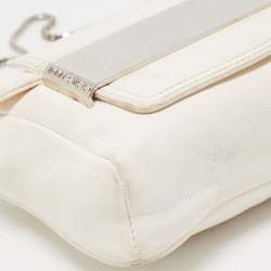 Pre Owned Jimmy Choo White Leather Carolina Crossbody Bag