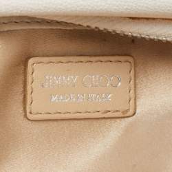 Pre Owned Jimmy Choo White Leather Carolina Crossbody Bag