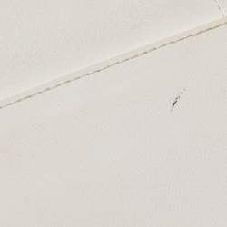 Pre Owned Jimmy Choo White Leather Carolina Crossbody Bag