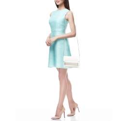 Pre Owned Jimmy Choo White Leather Carolina Crossbody Bag