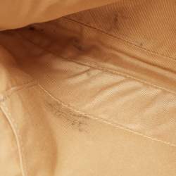 Pre Owned Jimmy Choo Beige Perforated Leather Zulu Clutch