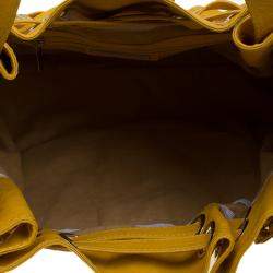 Pre Owned حقيبة جيمي شو ريكي جلد أصفر وحواف جلد ثعبان