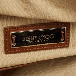Pre Owned Jimmy Choo Brown Leather Justine Satchel