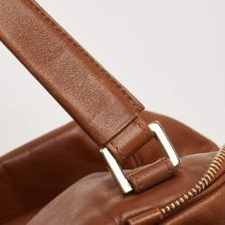Pre Owned Jimmy Choo Brown Leather Justine Satchel