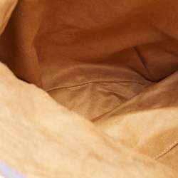 Pre Owned Jimmy Choo White Leather and Suede Large Mave Foldover Clutch