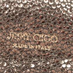 Pre Owned Jimmy Choo Multicolor Glitter and Leather Wristlet Pouch