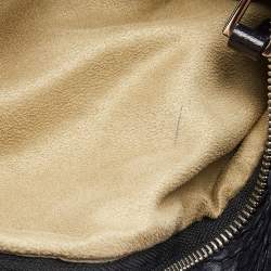 Pre Owned Jimmy Choo Black Python Boho Biker Chain Hobo