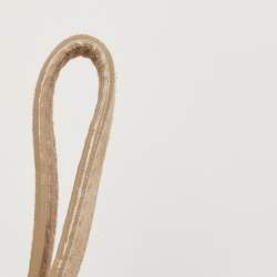 Pre Owned Jimmy Choo Gold Shimmer Suede Alara Wristlet Clutch