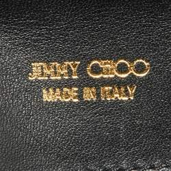 Jimmy Choo Beige/Brown Lizard Embossed and Patent Leather Reese Clutch