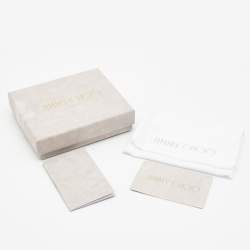 Pre Owned Jimmy Choo Orange Monogram Leather Umika Card Case