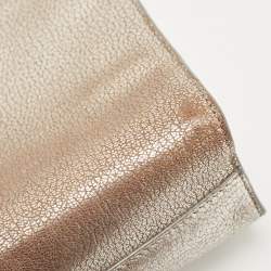 Pre Owned Jimmy Choo Metallic Silver Leather Rebel Shoulder Bag