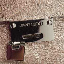 Pre Owned Jimmy Choo Metallic Silver Leather Rebel Shoulder Bag