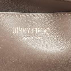 Pre Owned Jimmy Choo Metallic Silver Leather Rebel Shoulder Bag