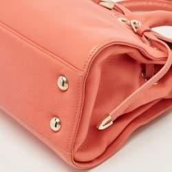 Pre Owned Jimmy Choo Coral Leather Small Rosalie Satchel