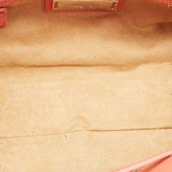 Pre Owned Jimmy Choo Coral Leather Small Rosalie Satchel