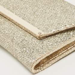 Pre Owned Jimmy Choo Silver/Gold Glitter Margot Chain Clutch
