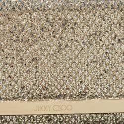 Pre Owned Jimmy Choo Silver/Gold Glitter Margot Chain Clutch