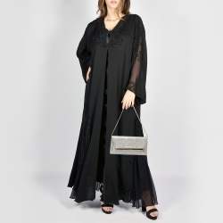 Pre Owned Jimmy Choo Silver/Gold Glitter Margot Chain Clutch