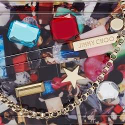 Pre Owned Jimmy Choo Multicolor Acrylic Candy Embellished Chain Clutch