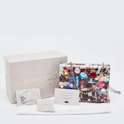 Pre Owned Jimmy Choo Multicolor Acrylic Candy Embellished Chain Clutch
