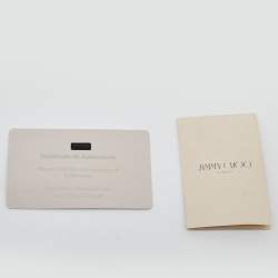 Pre Owned Jimmy Choo Pink Shimmer Suede Chandra Chain Clutch