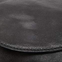 Pre Owned Jimmy Choo Black Leather Troy Chain Shoulder Bag