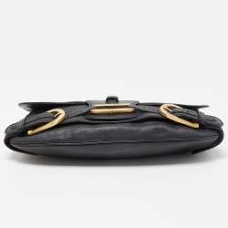 Pre Owned Jimmy Choo Black Leather Troy Chain Shoulder Bag