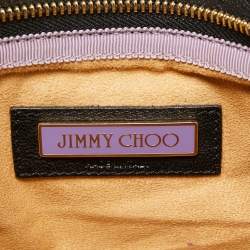 Pre Owned Jimmy Choo Black Leather Troy Chain Shoulder Bag