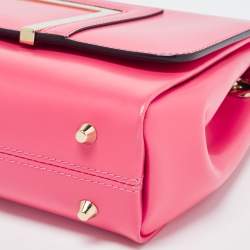 Pre Owned Jimmy Choo Coral Pink Leather Alba Shoulder Bag