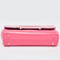 Pre Owned Jimmy Choo Coral Pink Leather Alba Shoulder Bag