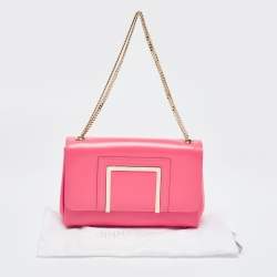 Pre Owned Jimmy Choo Coral Pink Leather Alba Shoulder Bag