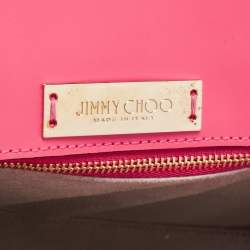 Pre Owned Jimmy Choo Coral Pink Leather Alba Shoulder Bag