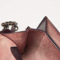 مملوكة مسبقًا Jimmy Choo Purple/Brown Suede and Glitter Rebel Crossbody Bag