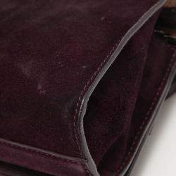 مملوكة مسبقًا Jimmy Choo Purple/Brown Suede and Glitter Rebel Crossbody Bag