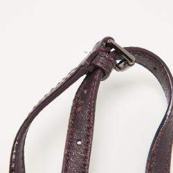 مملوكة مسبقًا Jimmy Choo Purple/Brown Suede and Glitter Rebel Crossbody Bag