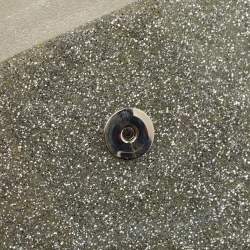 Pre Owned Jimmy Choo Silver Glitter Acrylic and Leather Candy Chain Clutch 