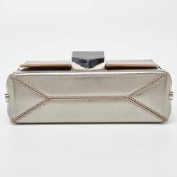 Pre Owned Jimmy Choo Metallic Leather Lockett City Shoulder Bag