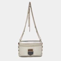 Pre Owned Jimmy Choo Metallic Leather Lockett City Shoulder Bag