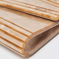 Pre Owned Jimmy Choo Brown Marble Effect Acrylic and Leather Candy Chain Clutch