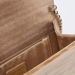 Pre Owned Jimmy Choo Brown Marble Effect Acrylic and Leather Candy Chain Clutch