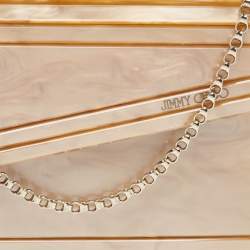 Pre Owned Jimmy Choo Brown Marble Effect Acrylic and Leather Candy Chain Clutch