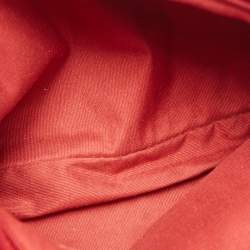 Pre Owned Jimmy Choo Red Leather and Suede Fringe Clutch