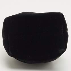 Pre Owned Jimmy Choo Black Velvet BonBon Bucket Bag