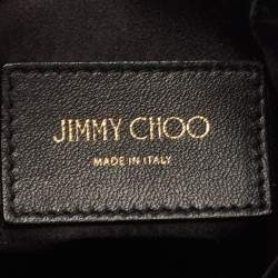 Pre Owned Jimmy Choo Black Velvet BonBon Bucket Bag