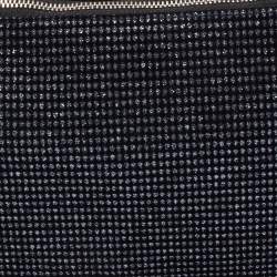 Pre Owned Jimmy Choo Black/Blue Lurex Callie Clutch Bag