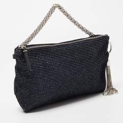 Pre Owned Jimmy Choo Black/Blue Lurex Callie Clutch Bag