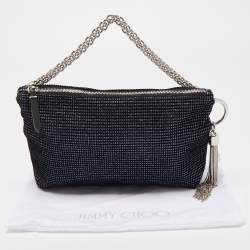 Pre Owned Jimmy Choo Black/Blue Lurex Callie Clutch Bag
